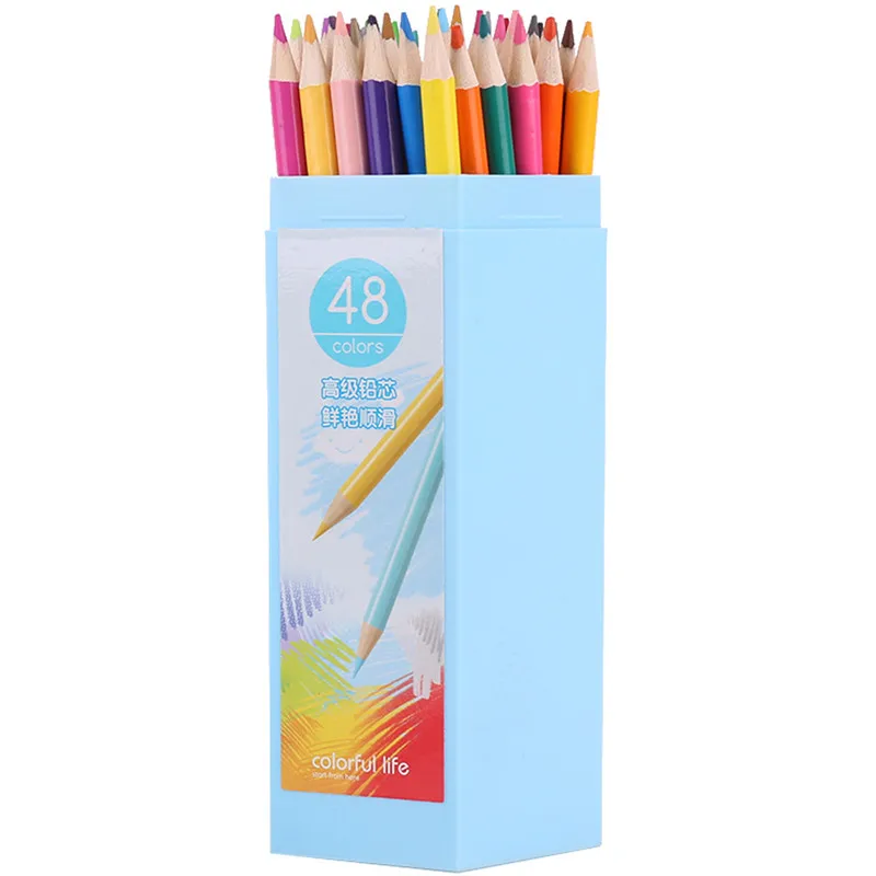 

DL 6534 hexagonal packing lead 48 color unleaded poison safe environment clean smooth smooth colored pencil