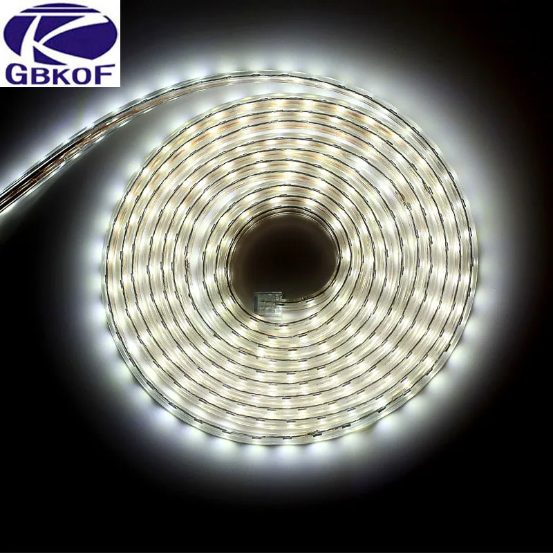 #cheap SMD 5050 AC220V LED Strip Flexible Light 60leds m Waterproof Led Tape LED Light With Power Plug 1M 2M 3M 5M 6M 8M 9M 10M 15M 20M