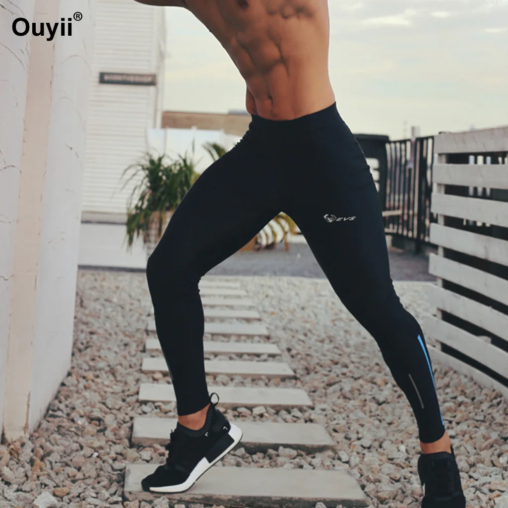 

New 2019 Sport Compression Pants For Man Running Fitness Leggings Breathable Tights Long Pant Quick Dry Gym Tights Trousers Men