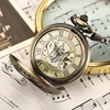 Box Package Solid Wood Mechanical Pocket Watch FOB Chain Locket Dial Hollow Steampunk Skeleton Men Women Mens Male Clock Watches ► Photo 3/6