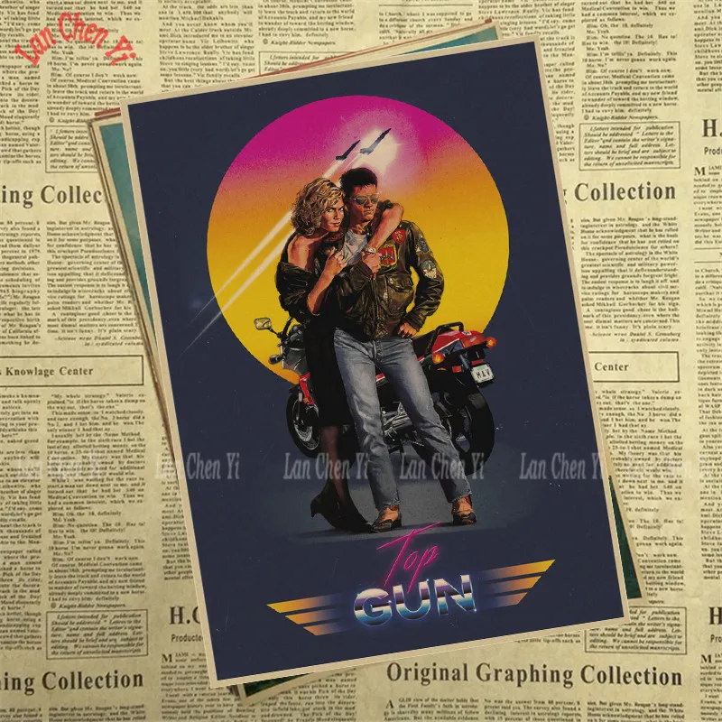 Винтажные постеры Top Gun для дома бара гостиной Декор крафт бумага высокое