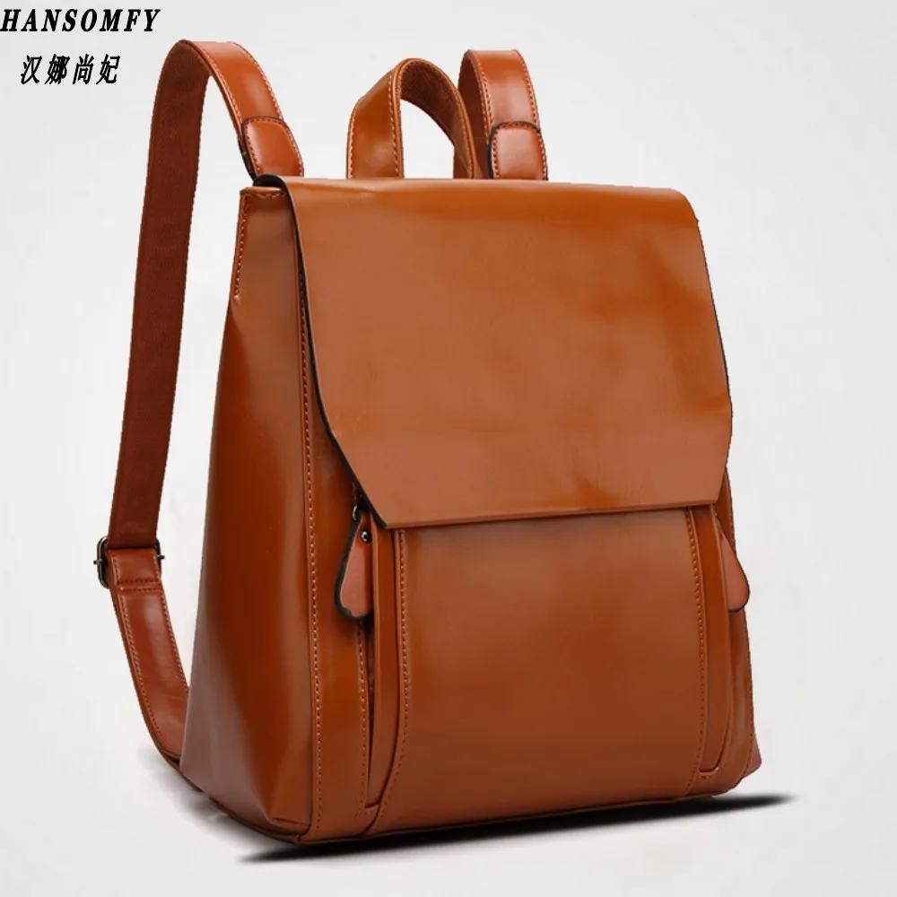 

100% Genuine leather Women backpack 2018 New Cow Leather Women Backpack Mochila Feminina School Bags for Teenagers