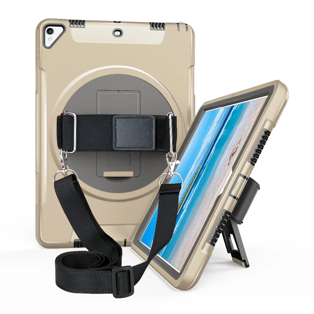 

Miesherk Case for iPad Pro 10.5 with 360 Degree Rotating Hand Strap and Neck Strap,Shockproof Drop Protector for A1701,A1709