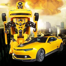 Classic movie theme toy TT661 recharge Ares one key deformation remote control RC robot racing car