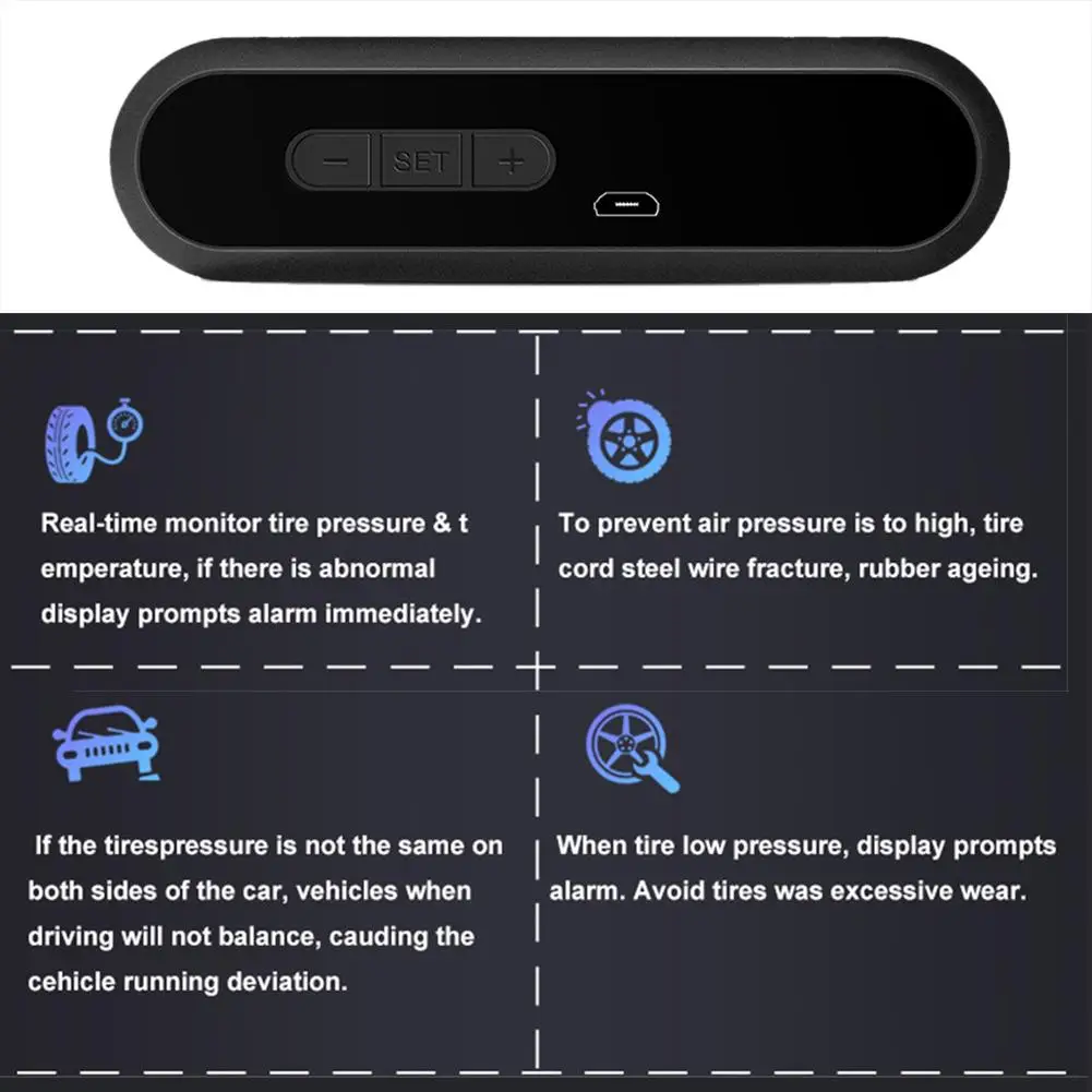 TPMS система контроля давления в шинах Супер lcd общий автобус с 6 колесами и 6 Датчики TPMS