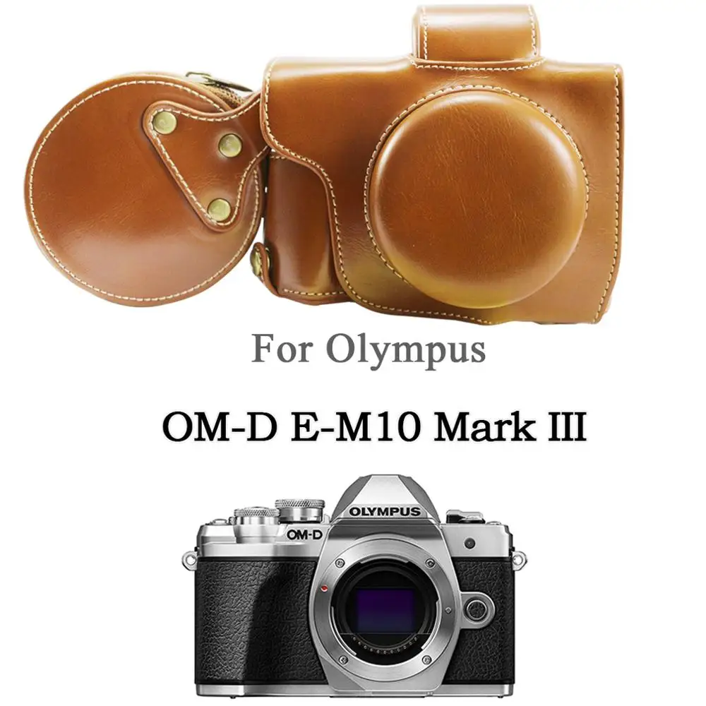 Защитный чехол из искусственной кожи для Olympus OMD EM10 III открытая версия защитный