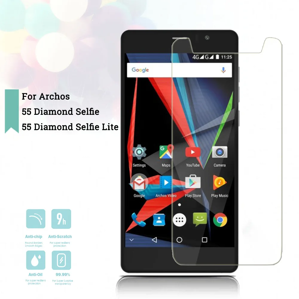 2.5D 0 26 мм Ультра тонкое закаленное стекло Archos 55 Diamond Selfie Lite защитное чехол