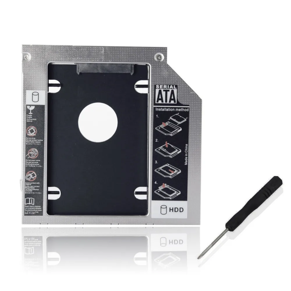 Bevigac 12 7 мм SATA к 2 й 5 дюймовый HDD SSD жесткий диск Caddy чехол адаптер для DVD CD ROM HP Dell Acer BenQ