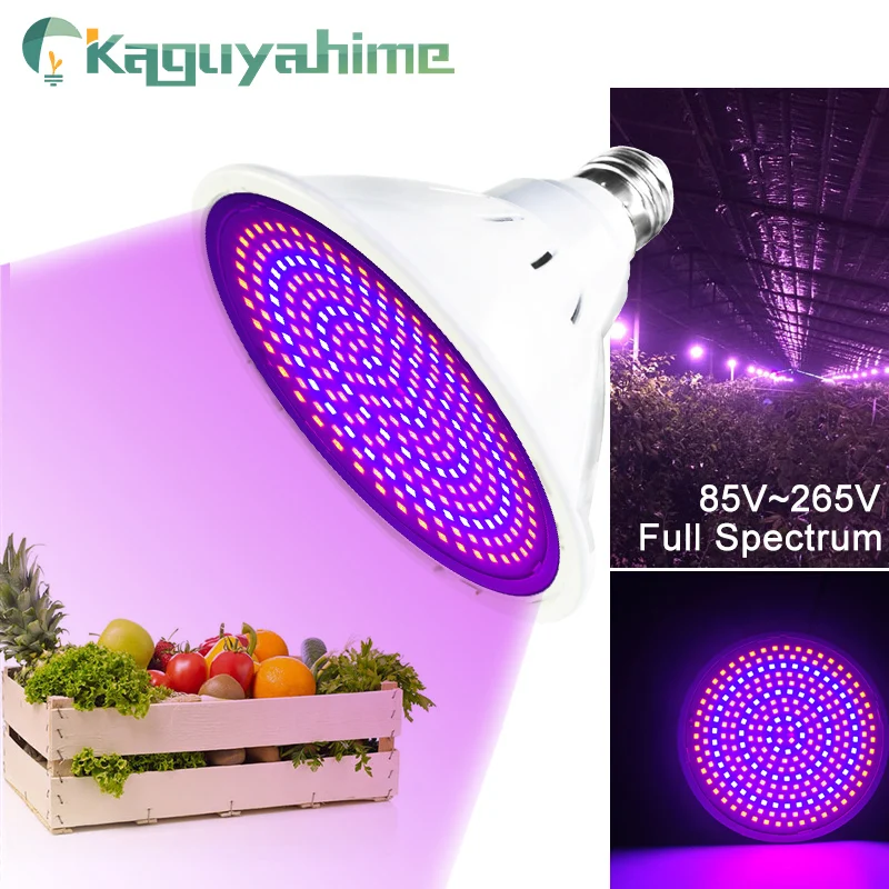 

Kaguyahime Growth/Warm/Cold 3W~15W E27 LED Grow Light Plant Light Full Spectrum 85-265V/220V For Plant Growing Lamp IR UV