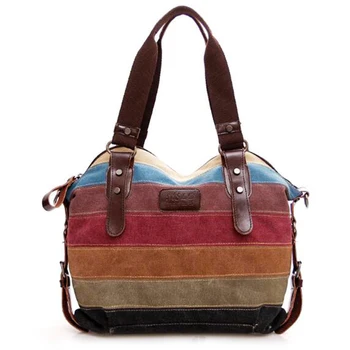 

Colorful Women's Canvas Handbags Soft Convenient Ladies Shoulder bags British style messenger bag Big Tote Sac Bolsos Mujer