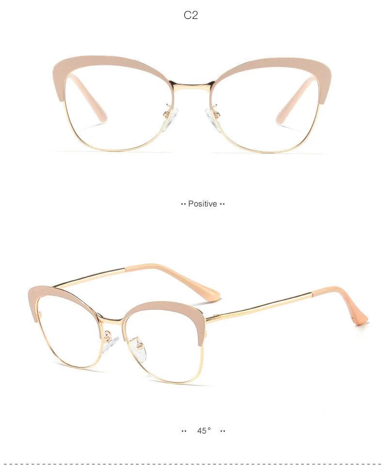 Женские оправы для очков, брендовые дизайнерские очки для мужчин и женщин, модные очки для компьютера, кошачий глаз 95508