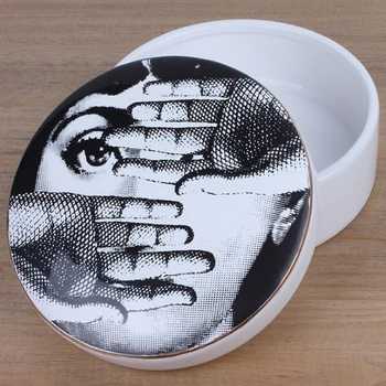 

2019 Nordic Fashion Jewelry Storage Box Hepburn Earrings Pendant Necklace Collective Supplies Ceramic Crafts Gifts 3