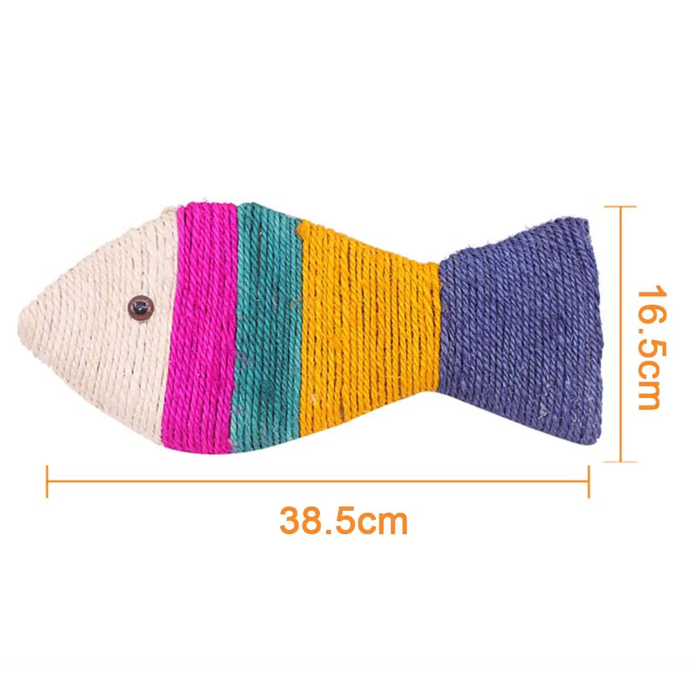 Кошка царапинам доска когтеточка Кошка Любимая Игрушка милая форма рыбы сизаль конопли для товары домашних животных поставки 38,5*16,5 см