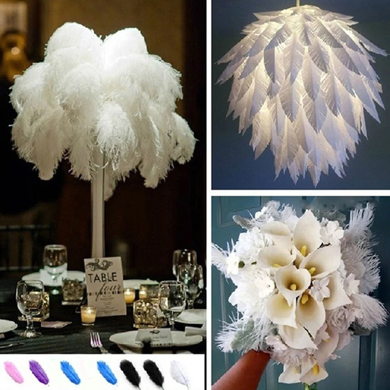 

10 Pcs 15-20CM Beautiful cheap Ostrich Feathers for DIY Jewelry Craft Making Wedding Party Decor Accessories Wedding Decoration