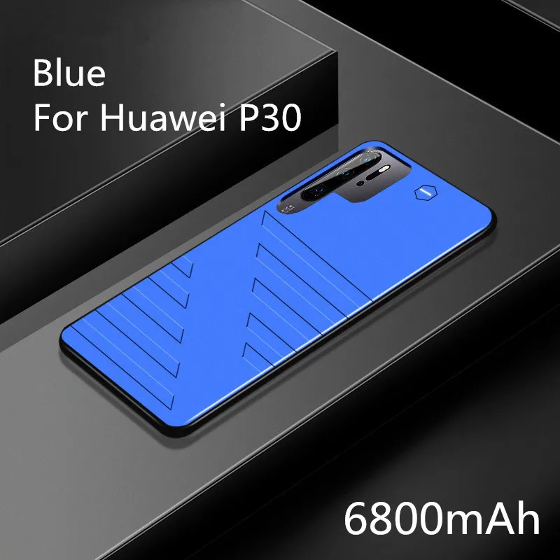 Neng 6800 mAh внешний блок питания для huawei P30 батарея зарядное устройство чехол-Аккумулятор для huawei P30 Pro назад клип батарея - Цвет: Blue for P30