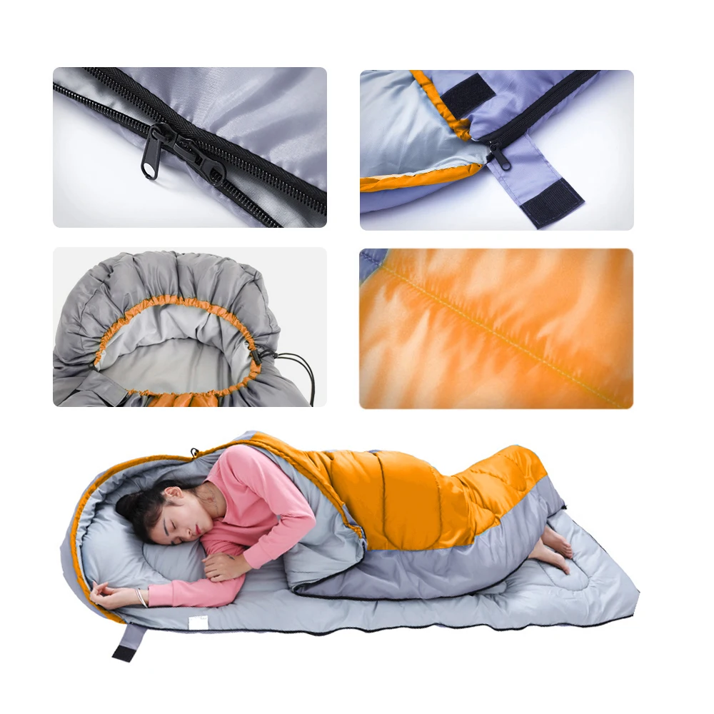 3 цвета спальный мешок 3 сезона теплая прохладная погода легкий водостойкий для взрослых детей на открытом воздухе кемпинга снаряжение