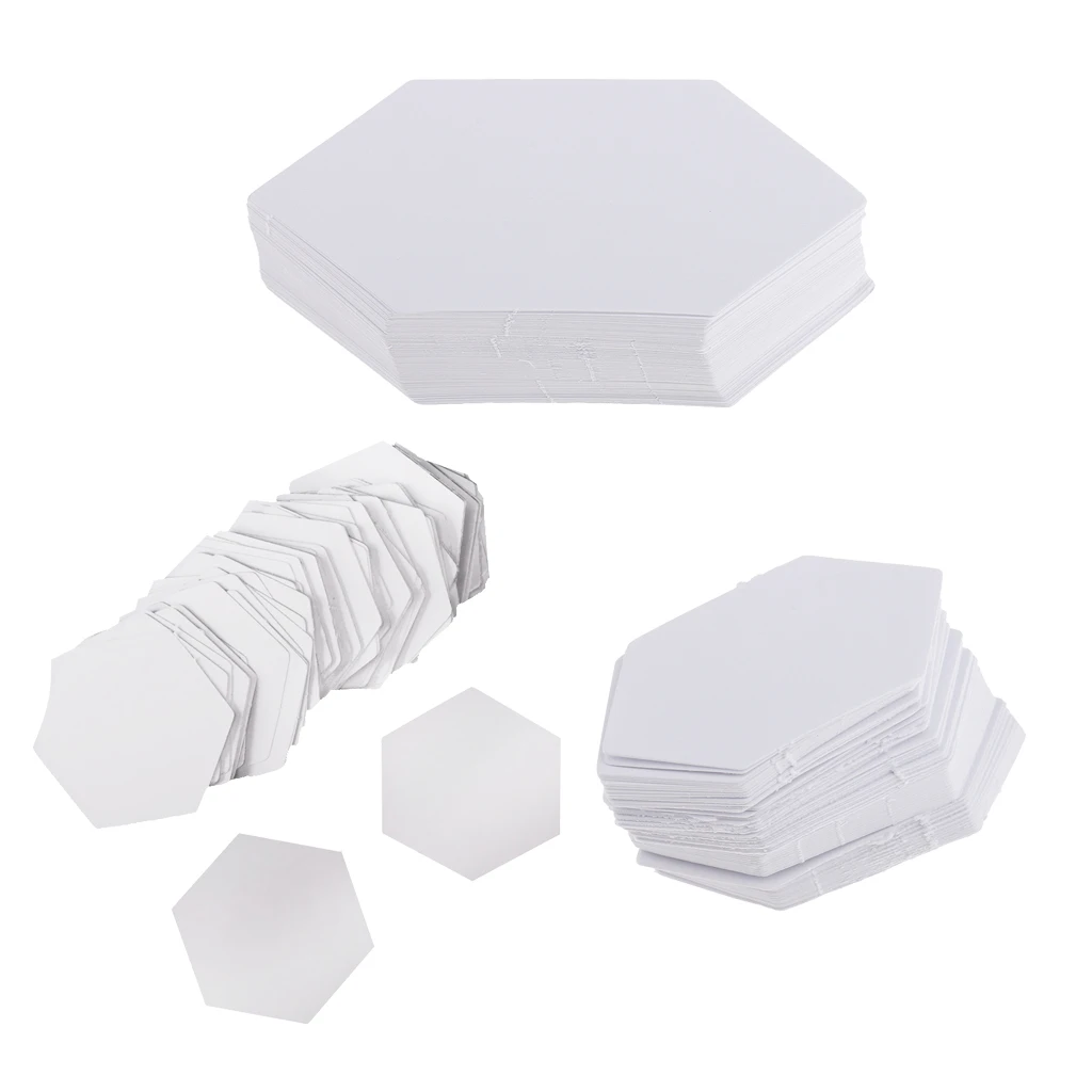 300 Pieces Hexagon Paper Quilting Templates Paper Piecing DIY Patchwork 3 Sizes