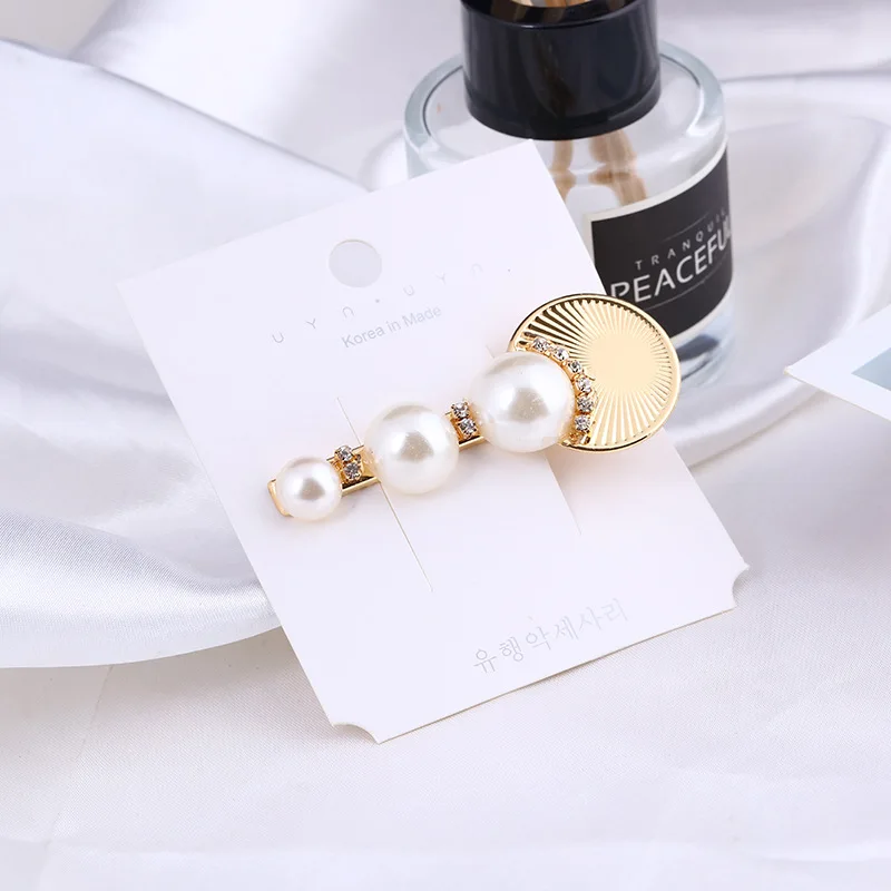 

French Romantic Temperament Imitation Pearl Hairpin Girl Women Fashion Temperament Hair Clip Hair Accessories