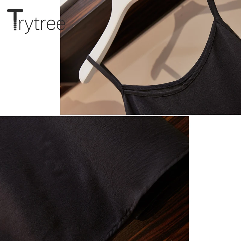 Trytree лето осень женский комплект из двух предметов Повседневная плиссированная блузка в горошек с бантом+ Платья На Бретельках офисный Женский костюм комплект из 2 предметов