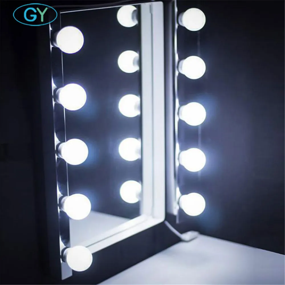  10pcs/set Makeup Mirror lightVanity mirror Light Bulbs Kit for Dressing Table with Dimmerespejo hol