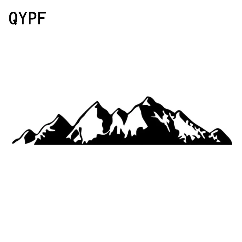 

QYPF 18.6cm*4.5cm To Be Absorbed Mountain Too Beautiful Vinyl Car Sticker Vivid Window Decal Black/Silver C18-0260