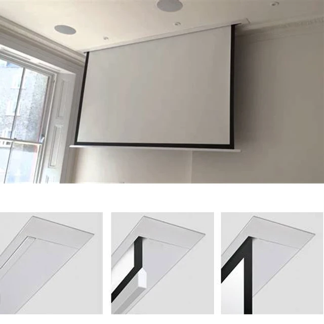 PANTALLA ELECTRICA VIDEOPROYECTOR PARED Y TECHO 100» 2M X 1.5 M -  Proyectores Moreno