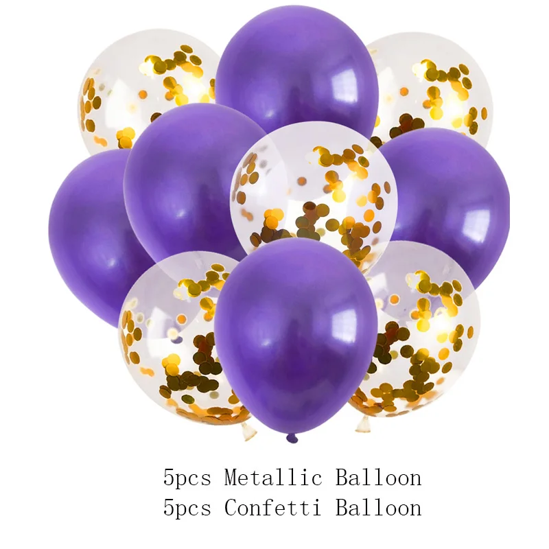 10 шт., воздушные шары металлического цвета, золотой воздушный шар "Конфетти", украшение для дня рождения, для детей, взрослых, воздушный шар, декор для свадебной вечеринки - Цвет: 10pcs balloon 4