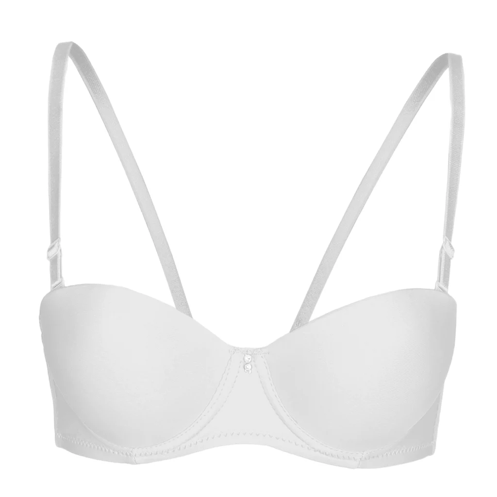 Breathable AB Cup Push Up Women's Bra Sexy Underwire Seamless Padded Bra Basic T-Shirt Bra Womens Intimates Wire Bra
