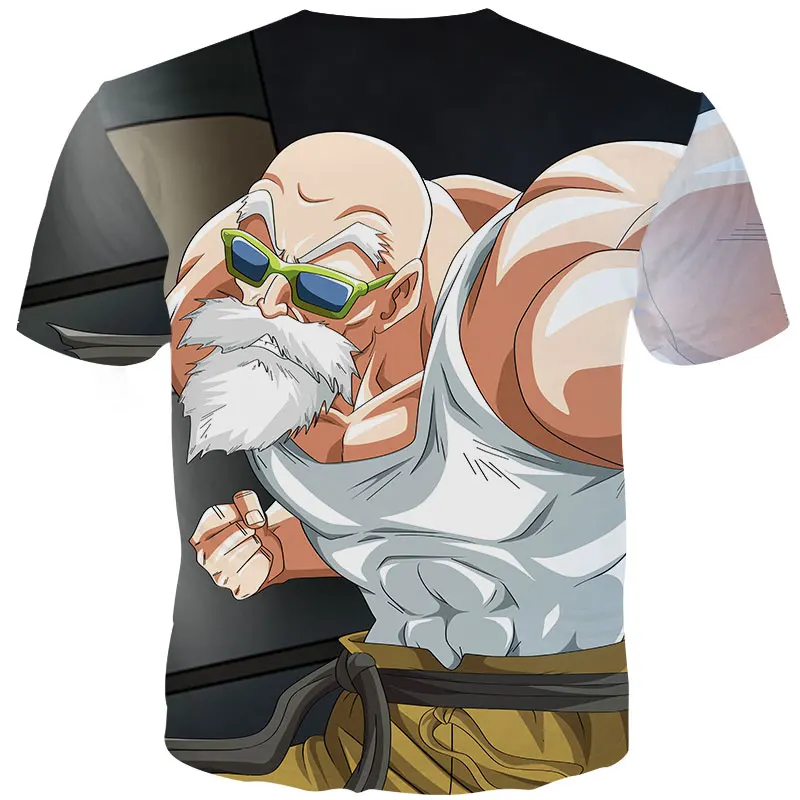 YOUTHUP Летние футболки мужские с принтом аниме Dragon Ball 3D футболка Oogway Tees Master Roshi Мужская футболка уличная одежда размера плюс