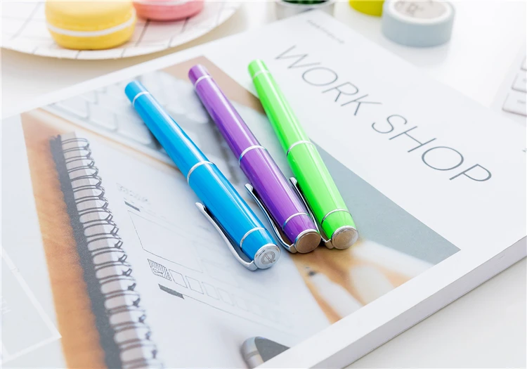Wingsung, яркие цвета, прозрачная авторучка, дополнительный тонкий наконечник, 0,38 мм, студенческая практика, чернильные ручки, школьные офисные принадлежности