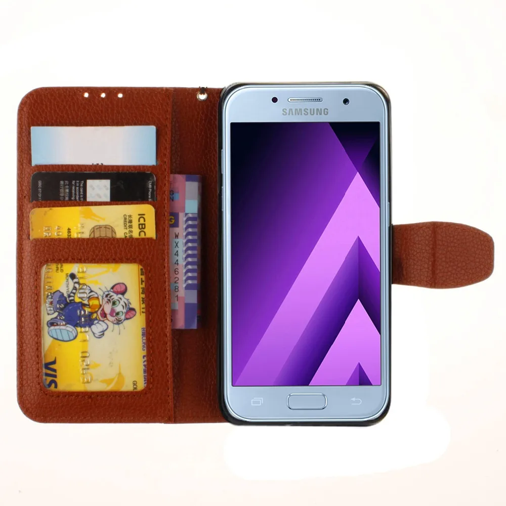 Роскошный кожаный чехол-кошелек для samsung Galaxy A3 A5 A7 note5 ON5 ON7 чехол s с отделением для карт бренд