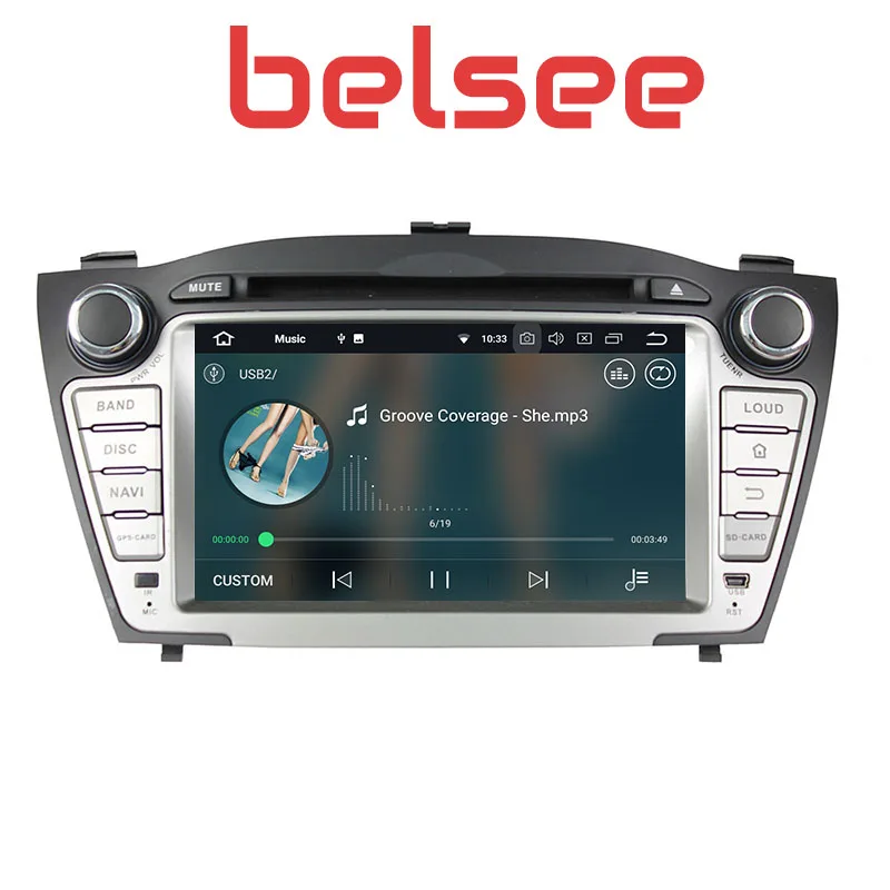 Belsee для Hyundai IX35 Tucson Android 8 Автомобильный Радио dvd плеер Стерео GPS головное