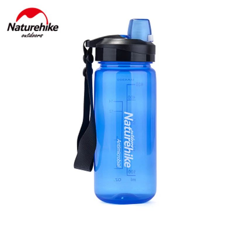 Спортивная бутылка Naturehike 500 мл, портативный чайник, пластиковая бутылка для воды, Легко открывающаяся, легкий чайник для бега, езды на велосипеде, спорта