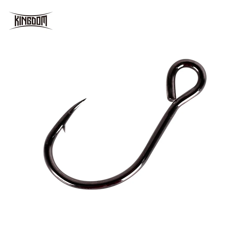 

Kingdom Fishing Hooks Equipment Accessories Single Hooks 1#/2#/4#/6# High Carbon Steel Good Quality Strong 5 Pieces/Bag