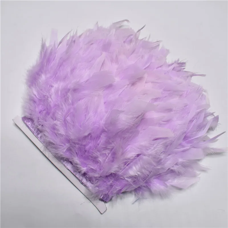 Light Light Purple 10 метров кожа розовый из турецких мохнатых перьев украшение лентами 10-15 см diy фазан Декор Перья для ремесел танцор карнавальные костюмы - Цвет: Light Light Purple