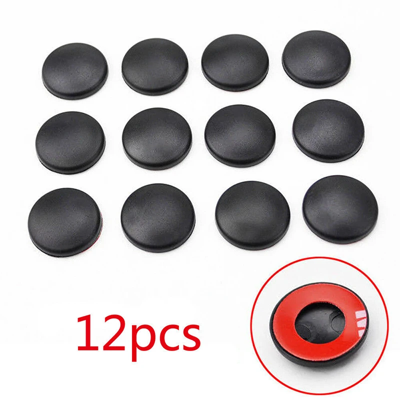 

Door Lock Trim Decor 12pcs Interior Car Screw Protector Covers Cap Accessory