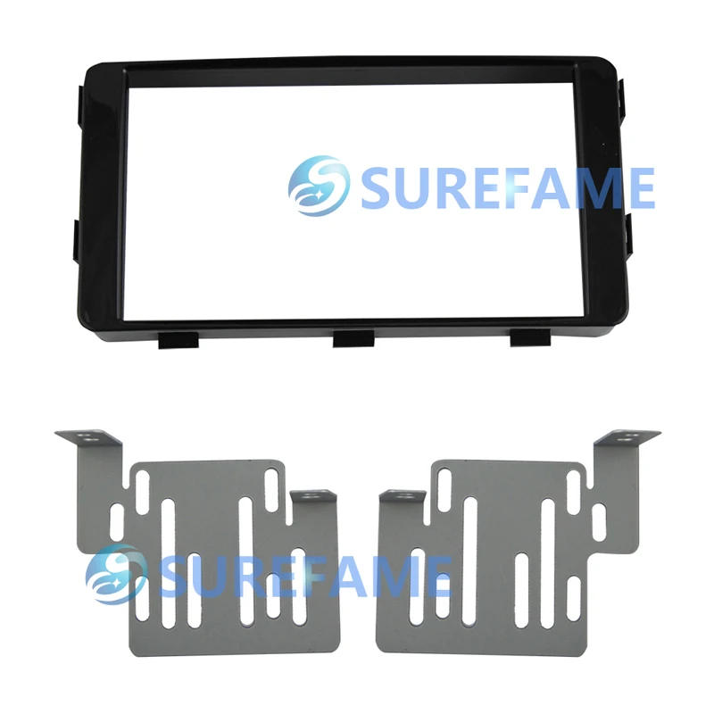 

Double Din Car Trim Surround Panel for Mitsubishi L200 Pajero Sport Triton 2015+ DVD Frame Dash Mounting Kit Fascia Facia Plate