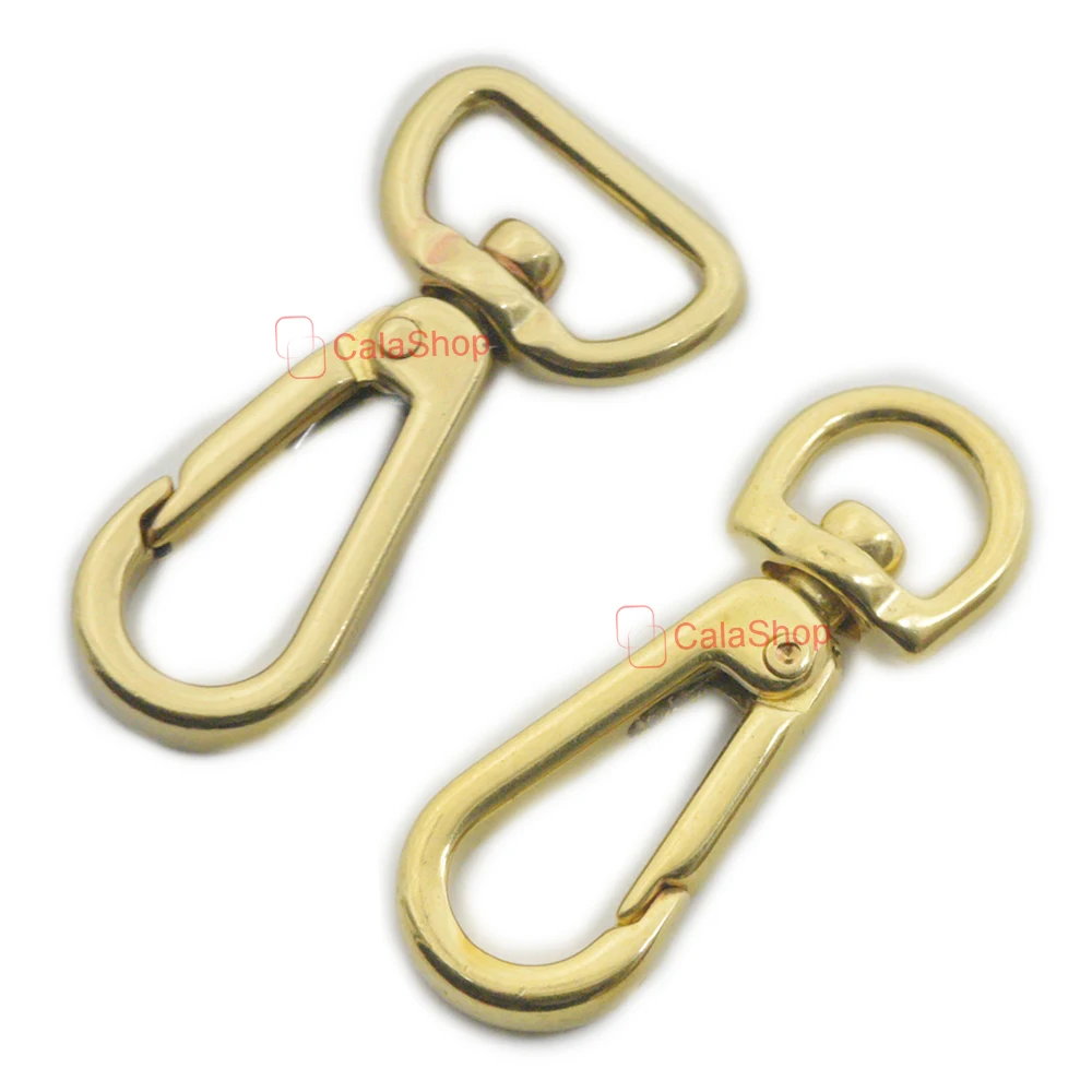 2 pcs / Lot 11mm 18mm Brass Trigger Snap Swivel Clip Hook For Purse