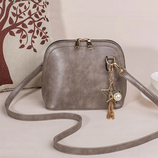 HJPHOEBAG женская сумка на плечо модная масляная восковая оболочка диагональная посылка роскошные сумки женские дизайнерские сумки bolsos mujer YC066 - Цвет: Gray