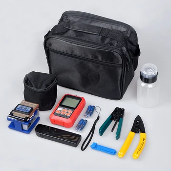 

Fiber Optic FTTH Tool Kit with Fiber Cleaver Optical Power Meter 10mW Visual Fault Locator