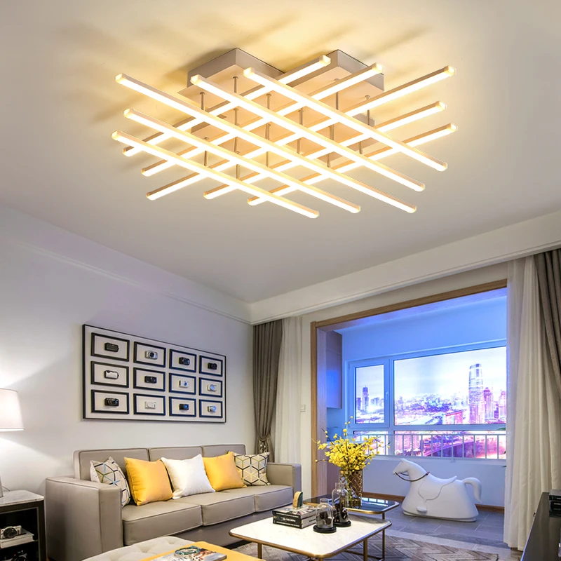CUICAN nuevo rectángulo moderno luz LED de techo para habitación dormitorio iluminación AC85-265V de montaje en superficie de techo de la lámpara