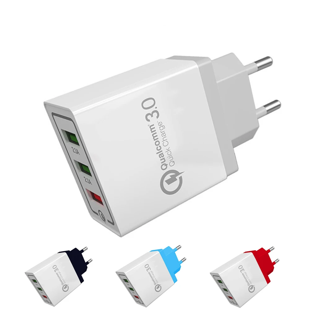 Универсальное быстрое зарядное устройство USB 3,0 12 В/а 9 В/А 5 В/а Быстрая Зарядка адаптер для путешествий для iPhone samsung Xiaomi