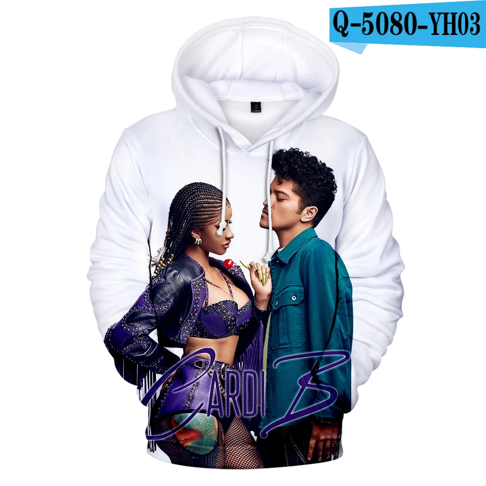 Новинка года; толстовка с 3D капюшоном Cardi B; Модная Повседневная Удобная Толстовка в стиле хип-хоп для родителей и детей; пуловеры для детей; сезон осень-зима - Цвет: Q5080