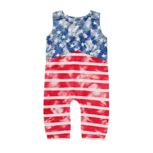 Длинные штаны с принтом американского флага для мальчиков и девочек, детские комбинезоны, детские модные штаны, выберите размер