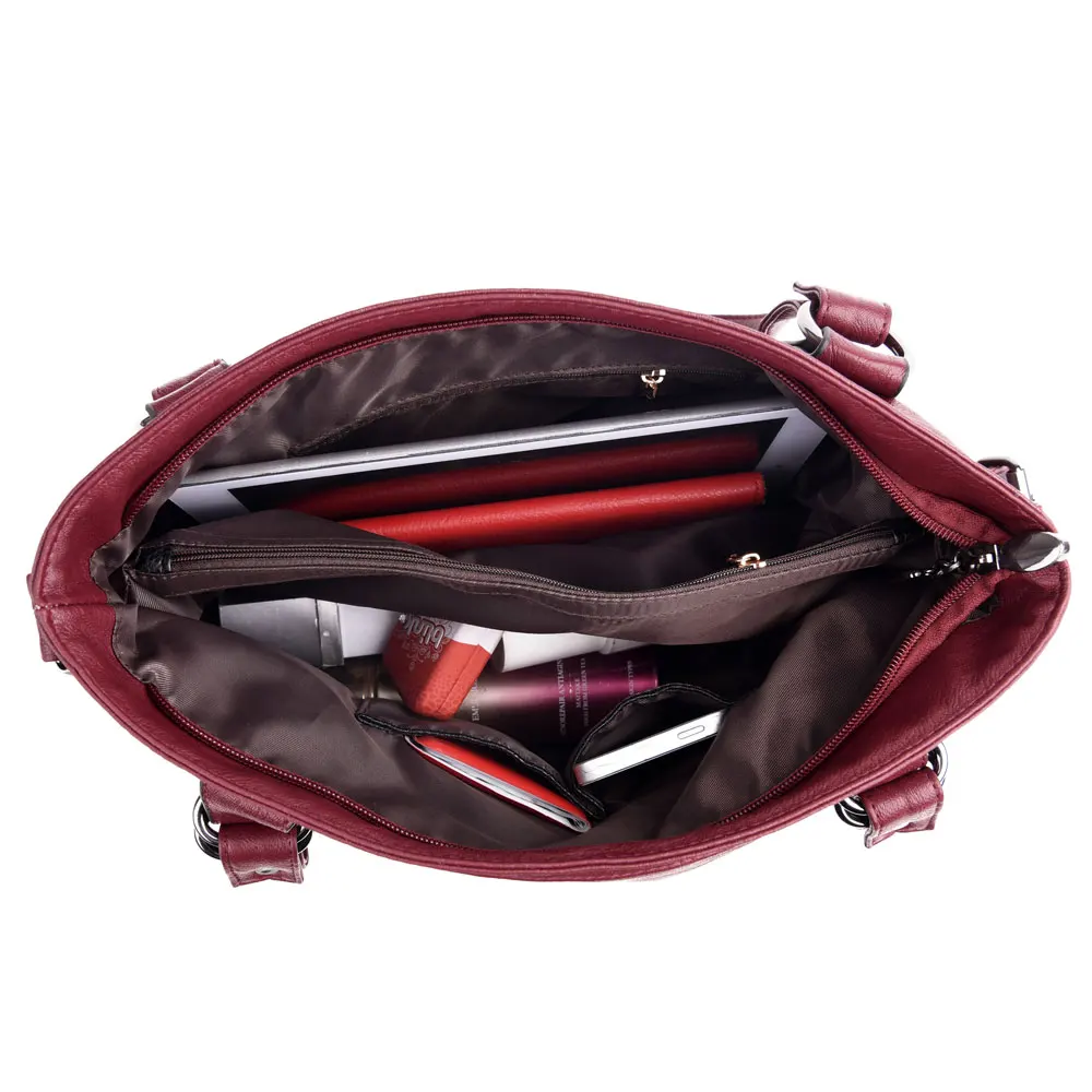 Women PU Leather Handbags Designer Soft Shoulder Bags For Women Messenger Bags Crossbody BagsTop-Handle Bags Bolsa 3098 Women PU Leather Handbags Designer Soft Shoulder Bags For Women Messenger Bags Crossbody BagsTop-Handle Bags Bolsa 3098