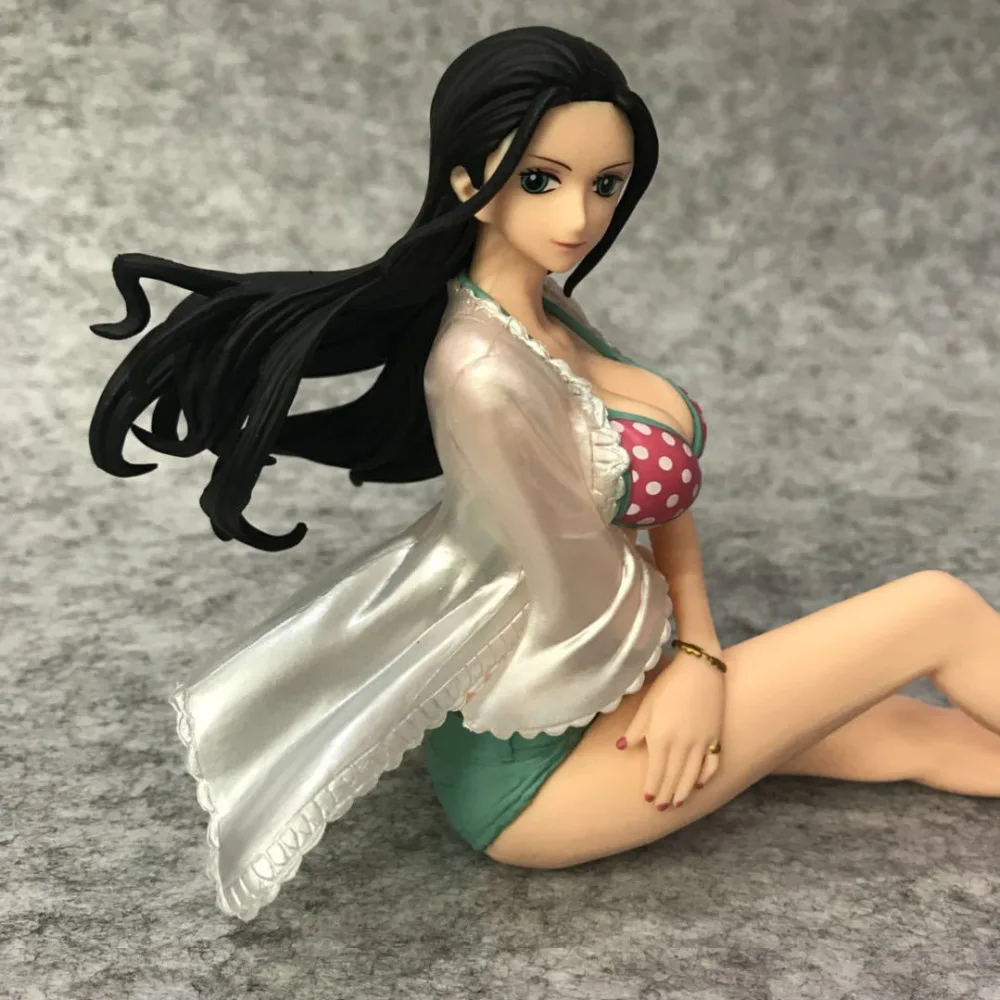 

Anime ONE PIECE Charm Girl Nico Robin Swimsuit Sitting position PVC Anime Sexy Figures Collectible Model Toy 12 CM