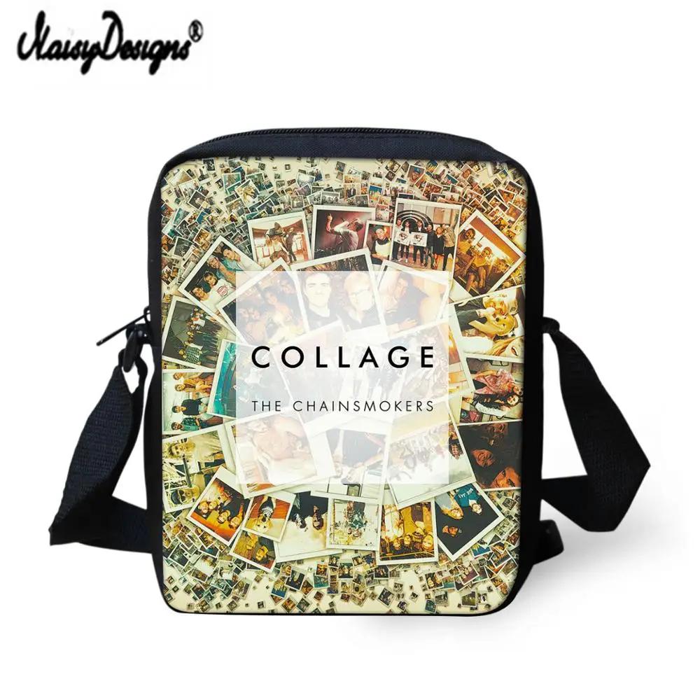 

NOISYDESIGNS Custom Mini Messenger Bags The Chainsmokers Pattern Crossbody Bags Children's Shoulder Bag Handbags For Women