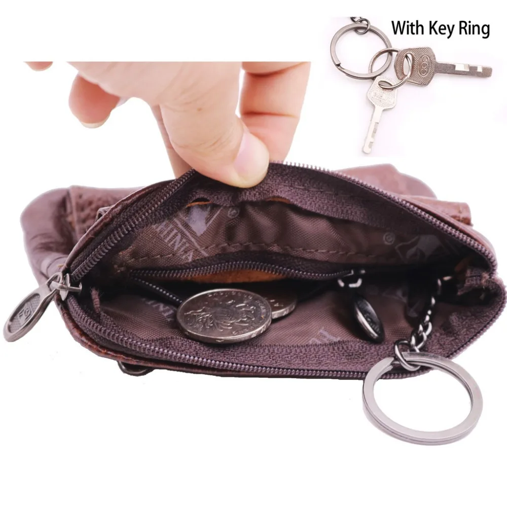 Vintage Women Wallets Female Mini Wallet Genuine Leather Small Coin Purse Credit Card Holder Walet Magic Lady Money Bag Key Ring