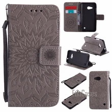 En relieve flor caso SFOR coque Microsoft Lumia 550 funda Nokia Lumia 550 funda 4.7 pulgadas + tarjeta titulares