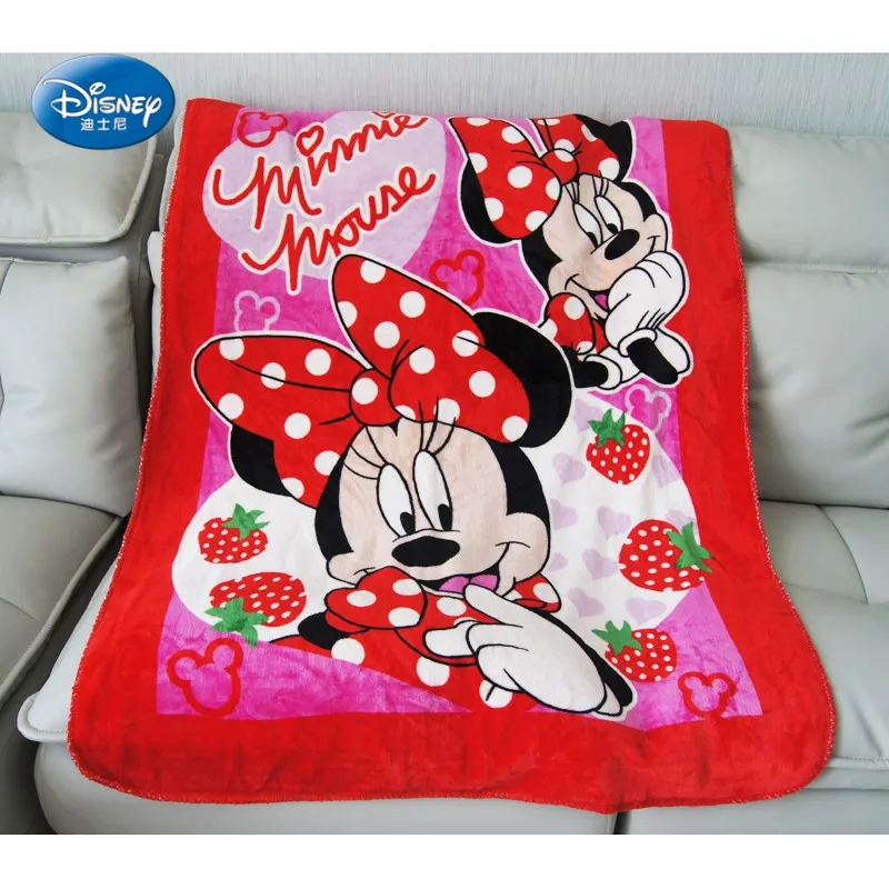 Disney Double Layers Red Minnie Mouse 100x135cm Thick Blanket Throw for